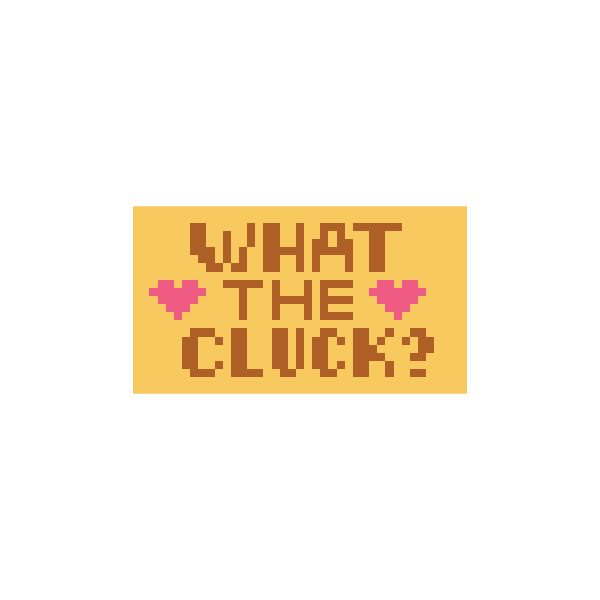 What the Cluck Gold 1.25"x 2.25" Mini Needlepoint Canvas
