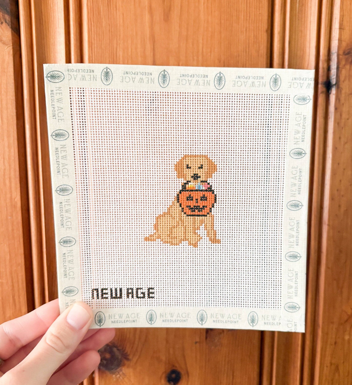 Halloween Golden Retriever Canvas