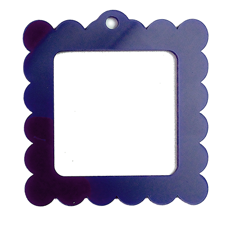 Bag Tag: Small Scallop Square