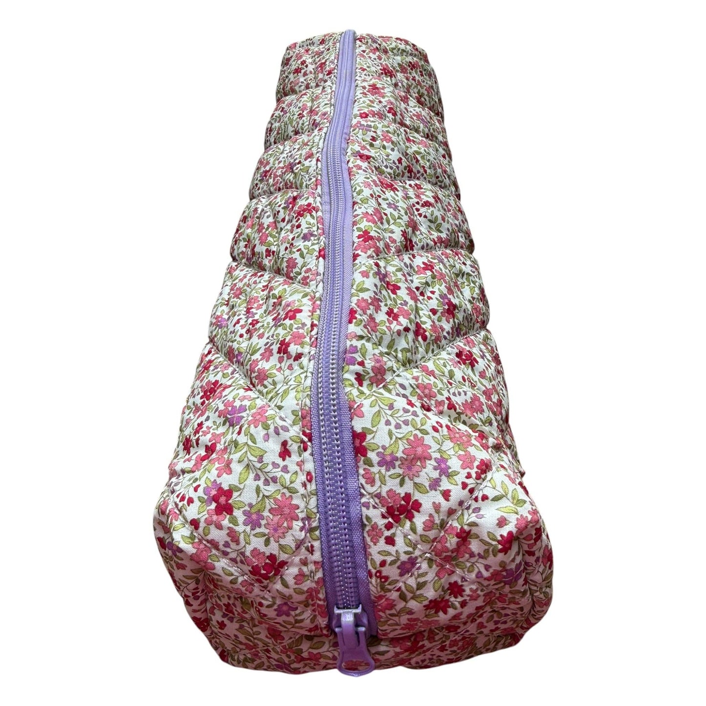 Purple & Pink Floral Roll-It-Up Bag