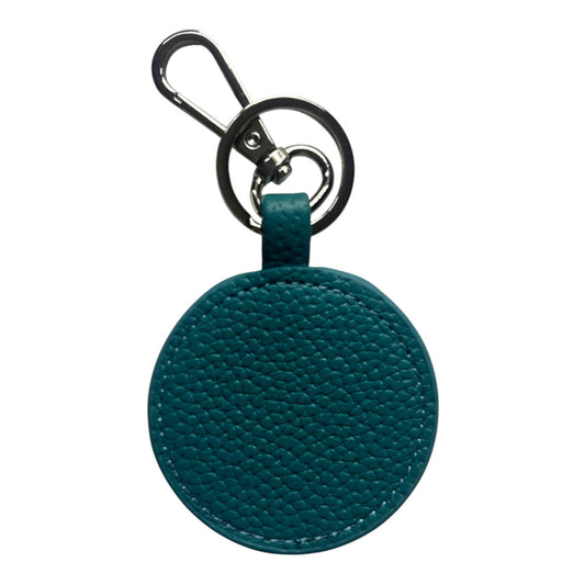 Turquoise Green Pebbled Self Finishing Round Key Fob