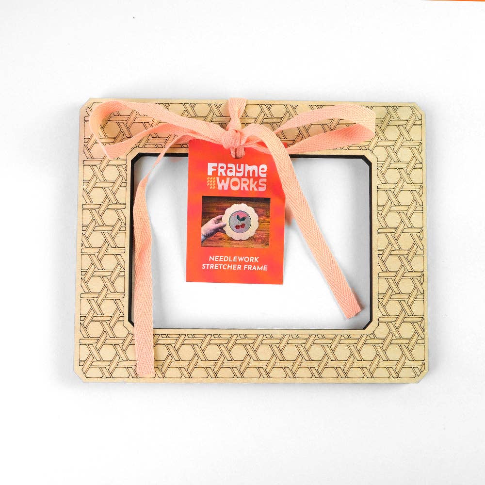 Rattan Rectangle Needlepoint Stretcher Frame