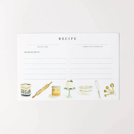 Baking recipe cards