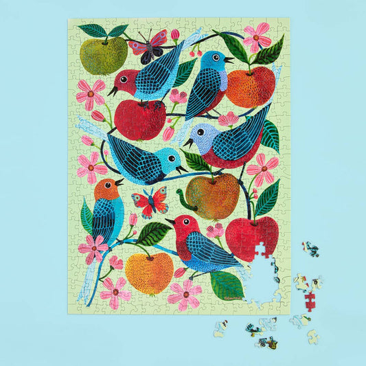 Apple Orchard 500 Piece Puzzle, Summer Bird Floral Gift