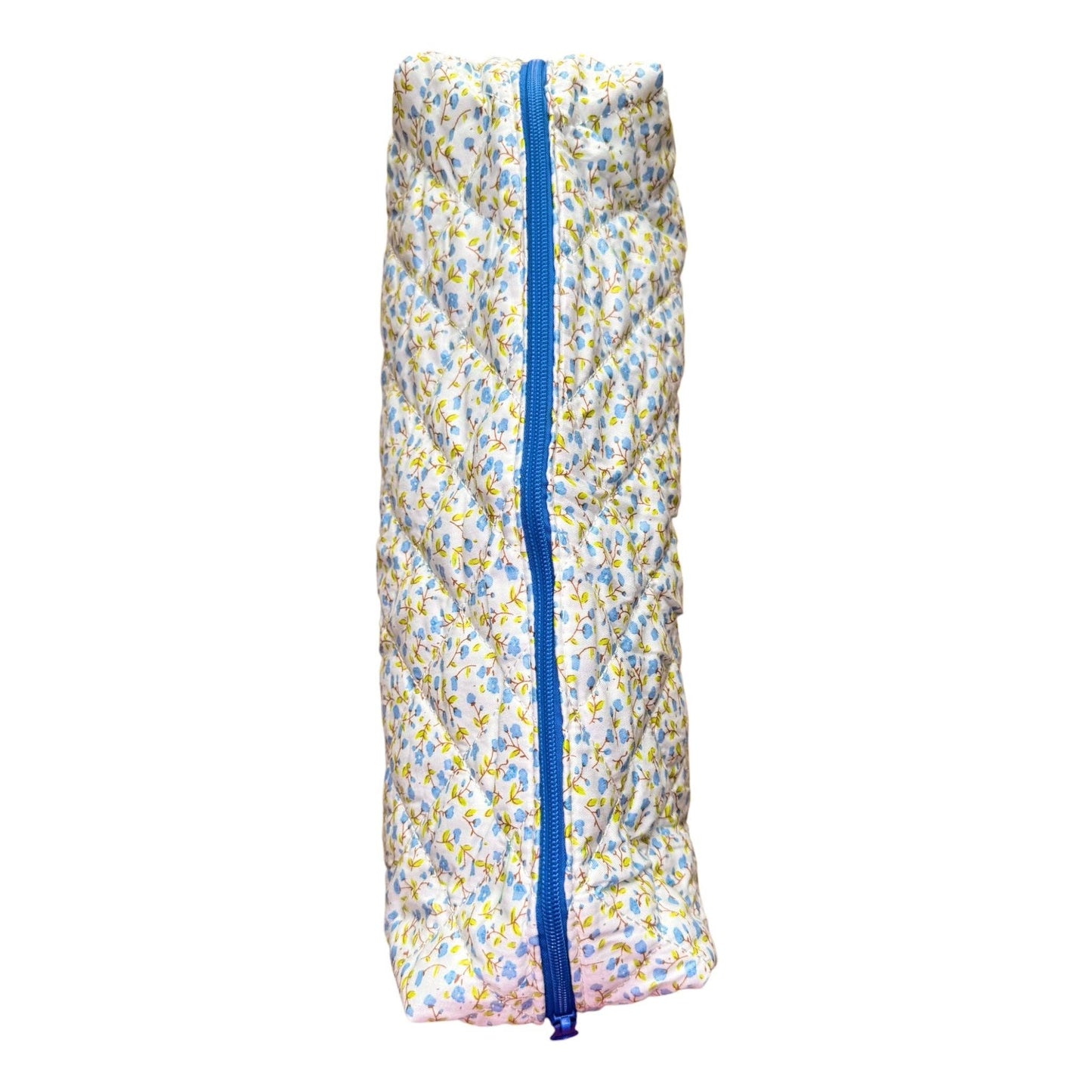 Blue & White Floral Roll-It-Up Bag