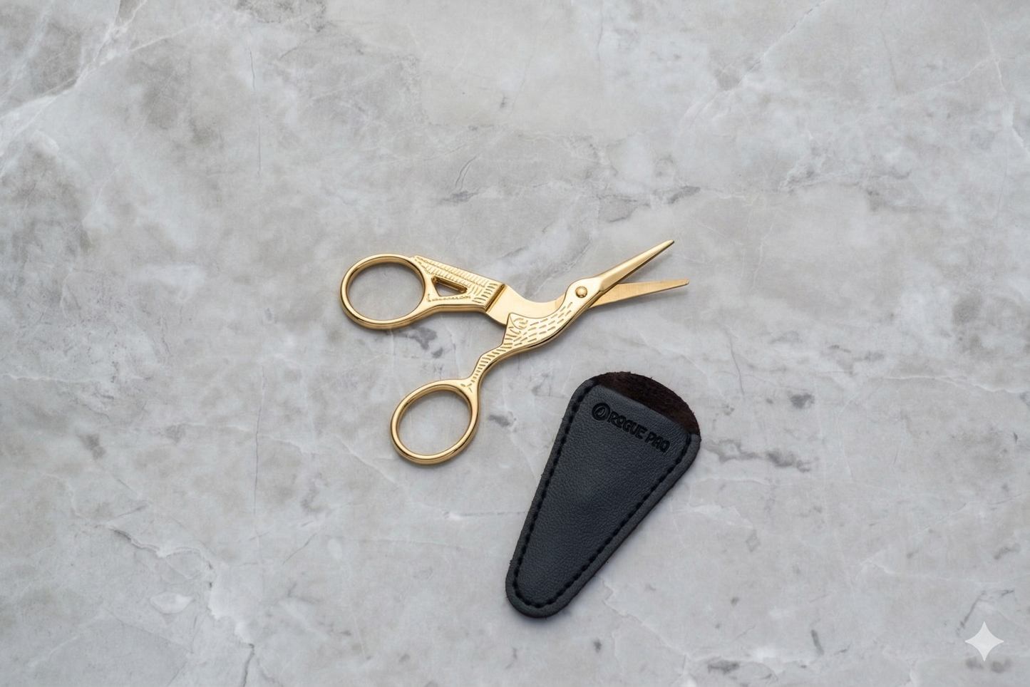 Crane Scissors Gold-Tone or Silver Stainless Steel 3.5"