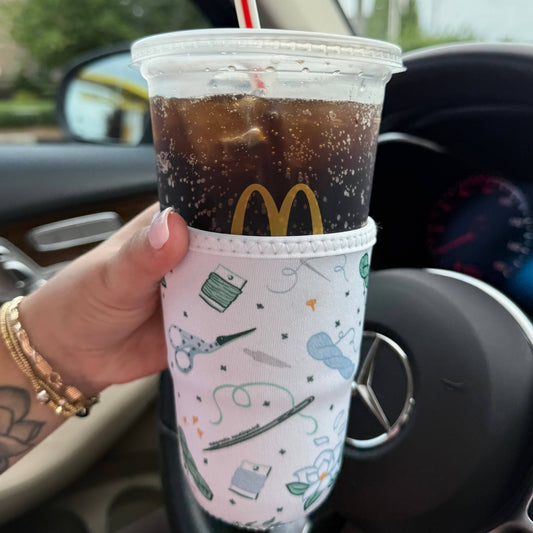 Needlepoint Pattern Cup Sleeve Koozie