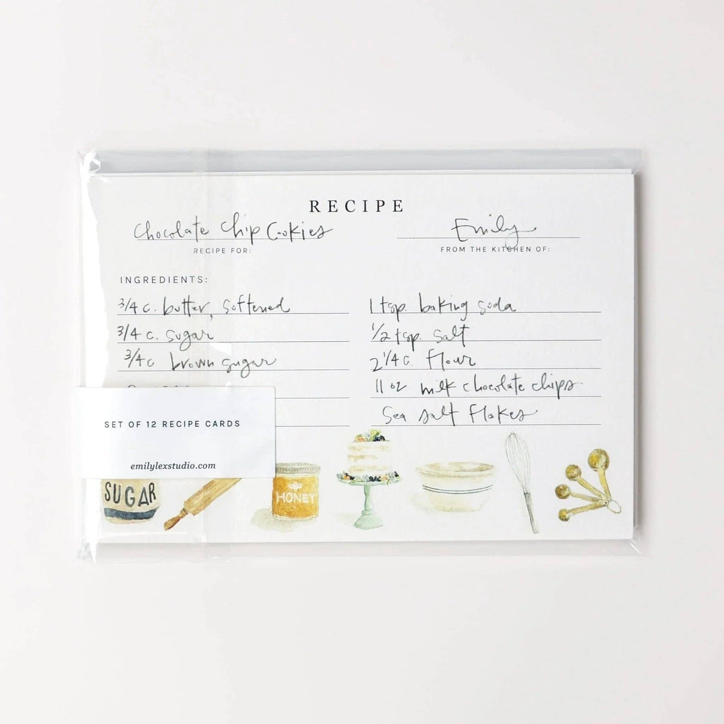 Baking recipe cards