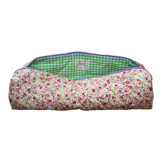 Purple & Pink Floral Roll-It-Up Bag