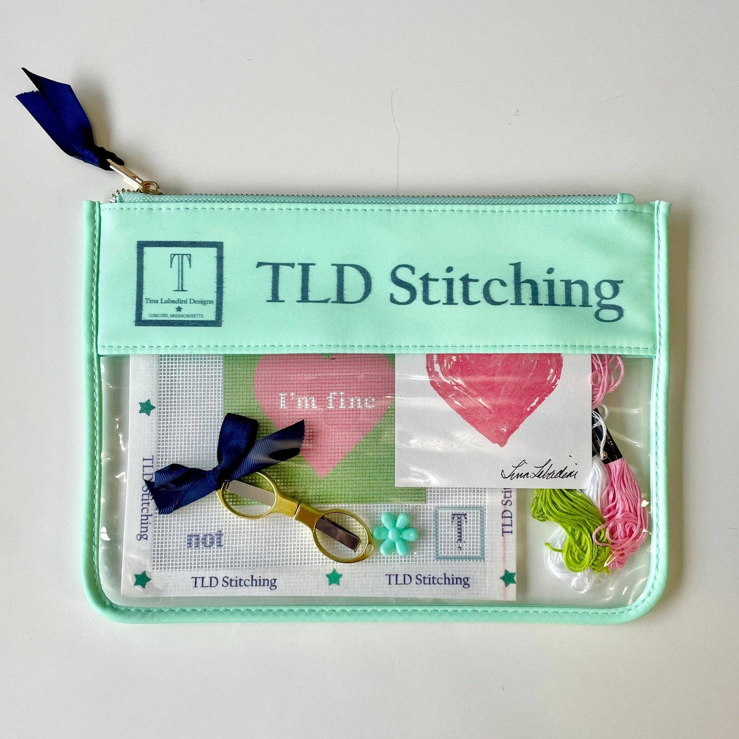 "I'm fine" needlepoint stitch kit