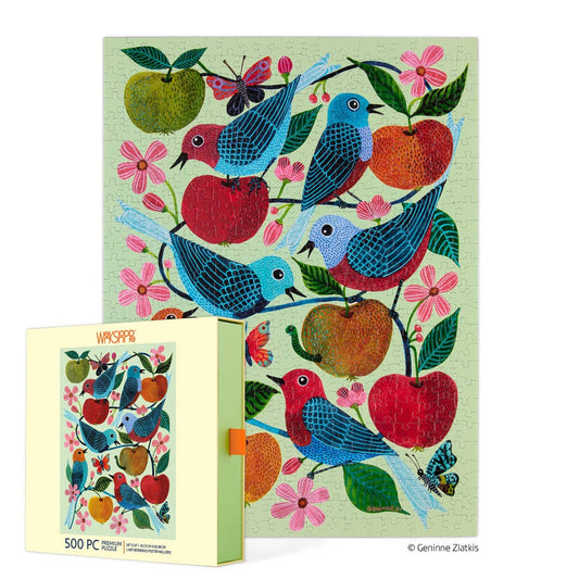Apple Orchard 500 Piece Puzzle, Summer Bird Floral Gift