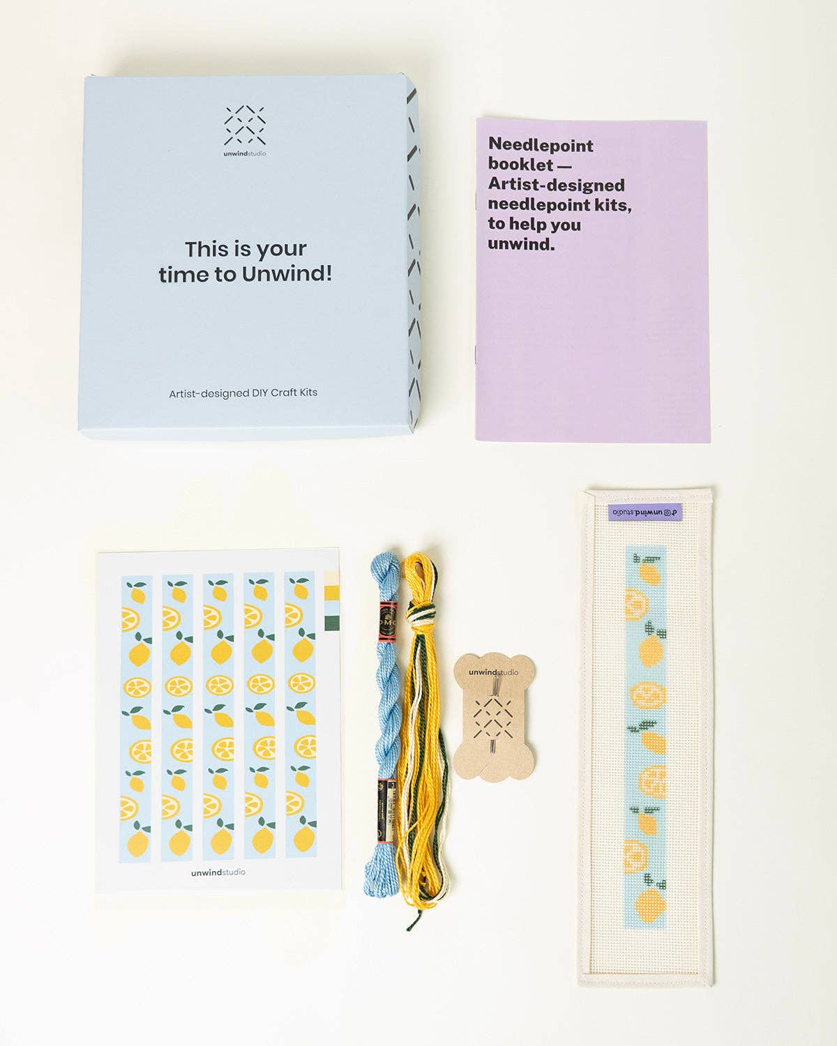 Lemons Key Fob Needlepoint Kit