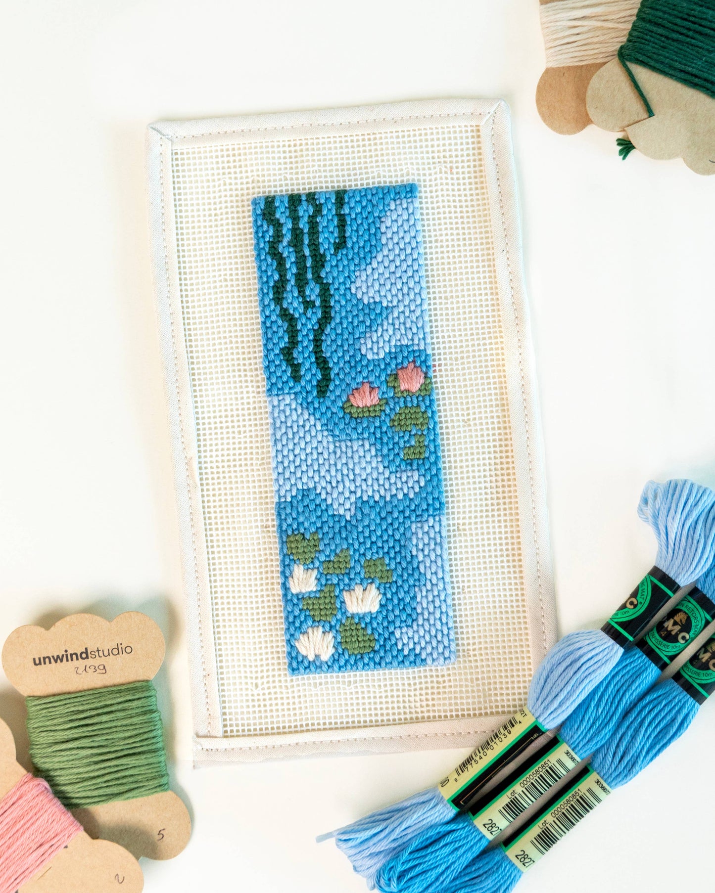Claude Monet - Water Lilies Bookmark Needlepoint Kit