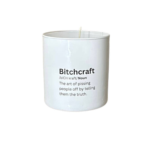 MahJong Time White Glass Candle