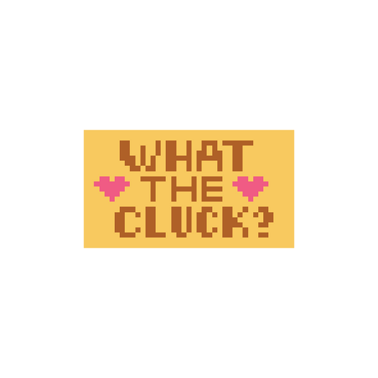 What the Cluck Gold 1.25"x 2.25" Mini Needlepoint Canvas