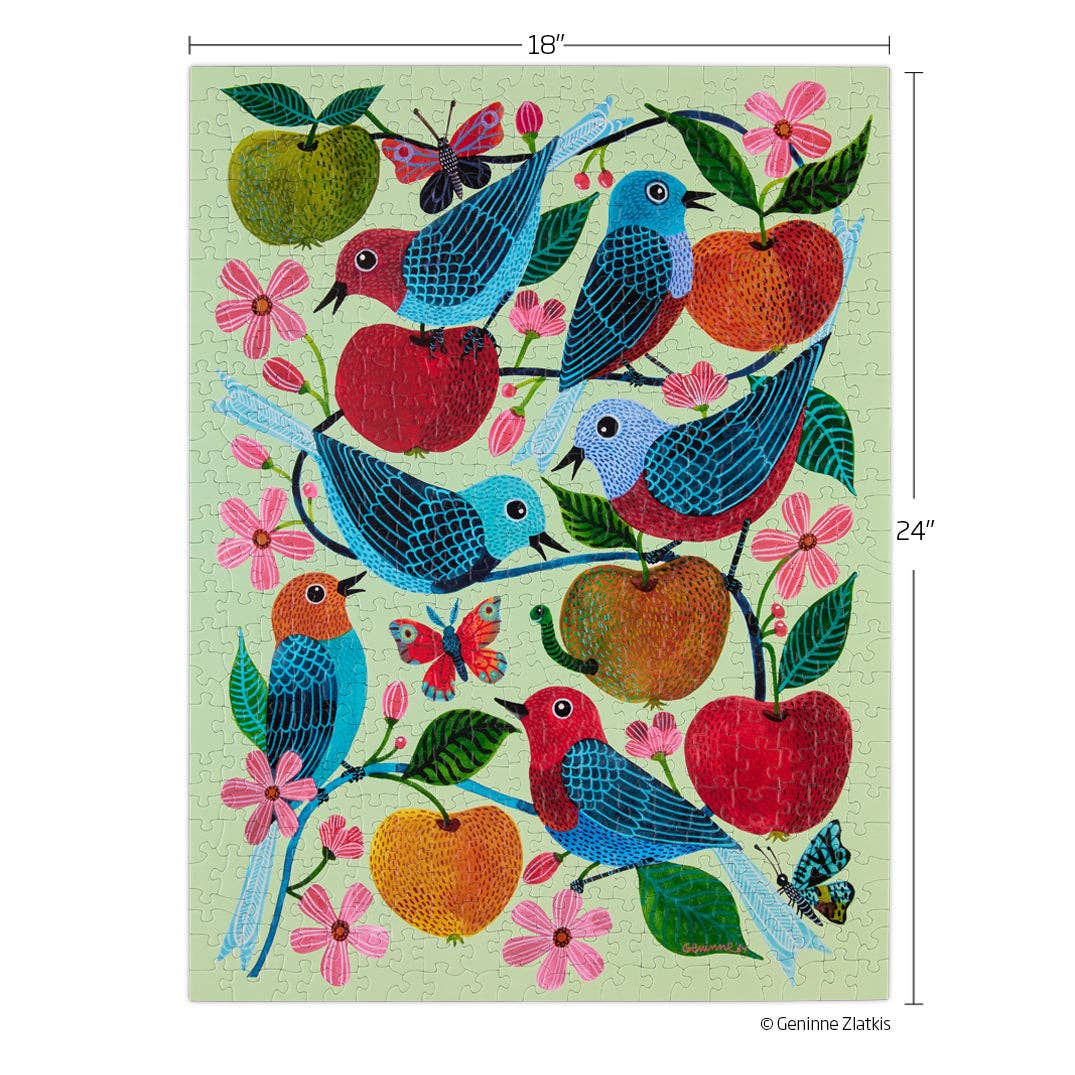 Apple Orchard 500 Piece Puzzle, Summer Bird Floral Gift