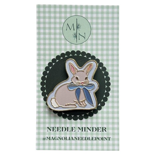 Blue Bow Bunny Needle Minder