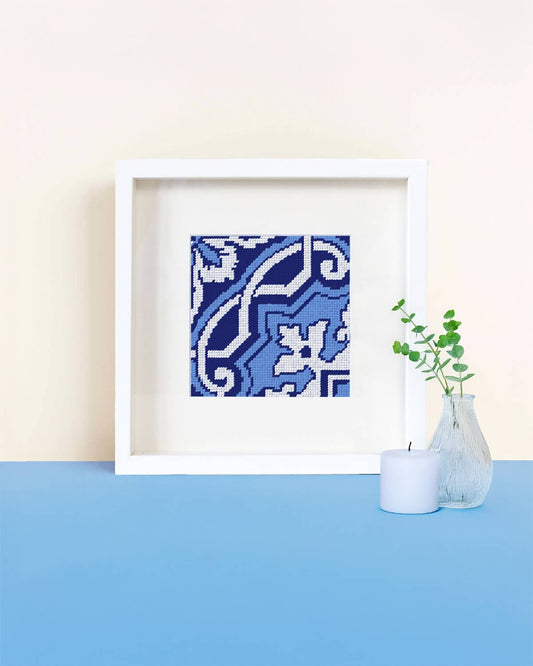 Portuguese Tile Needlepoint Kit: Fontainhas
