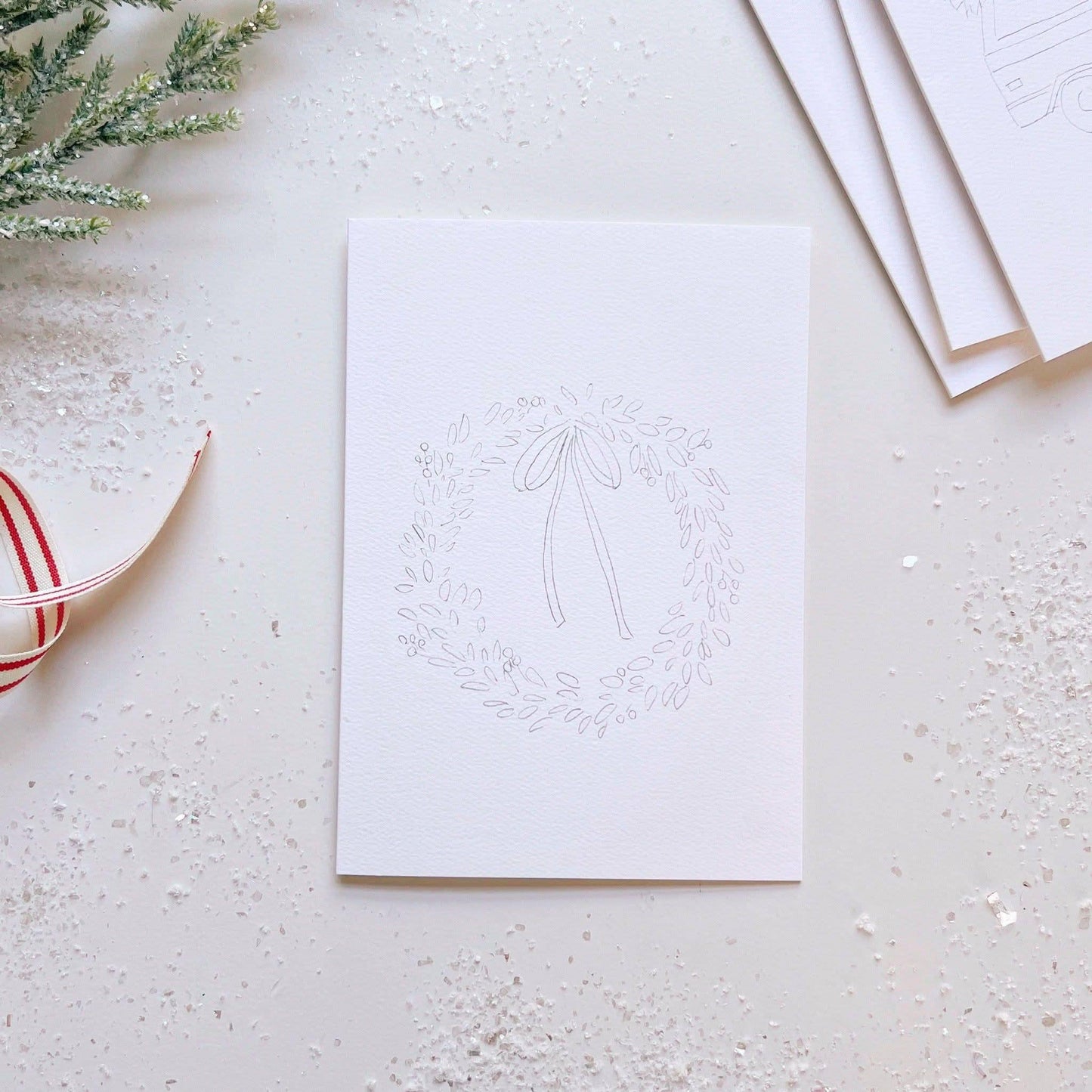 Christmas cheer paintable watercolor notecard set