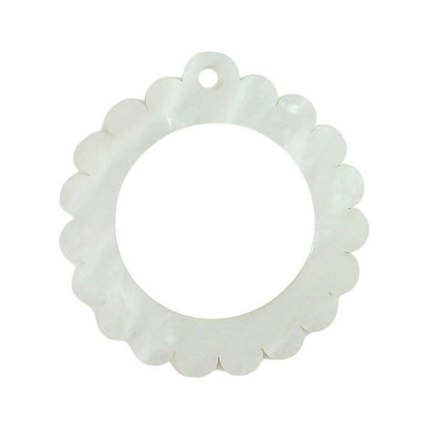 Bag Tag: Small Scallop Round