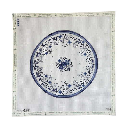 Blue China Plate Canvas