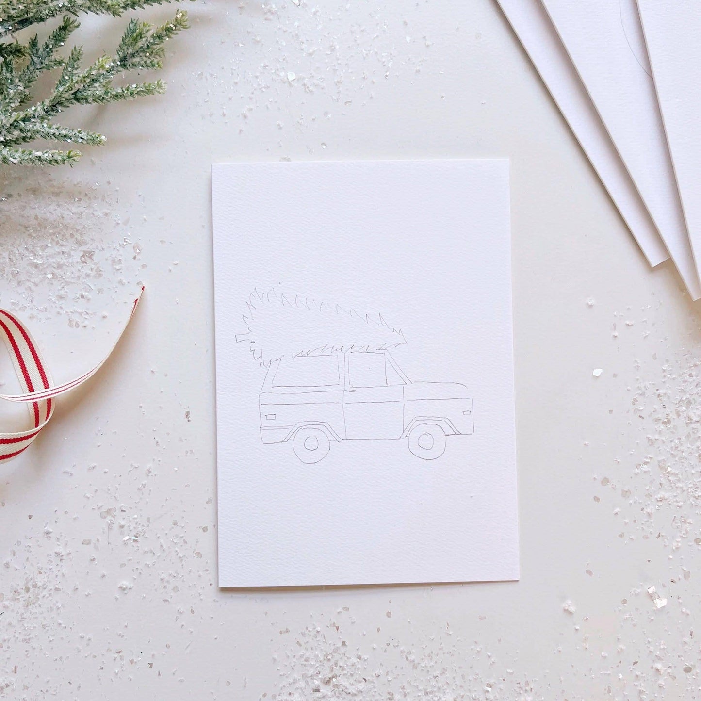 Christmas cheer paintable watercolor notecard set
