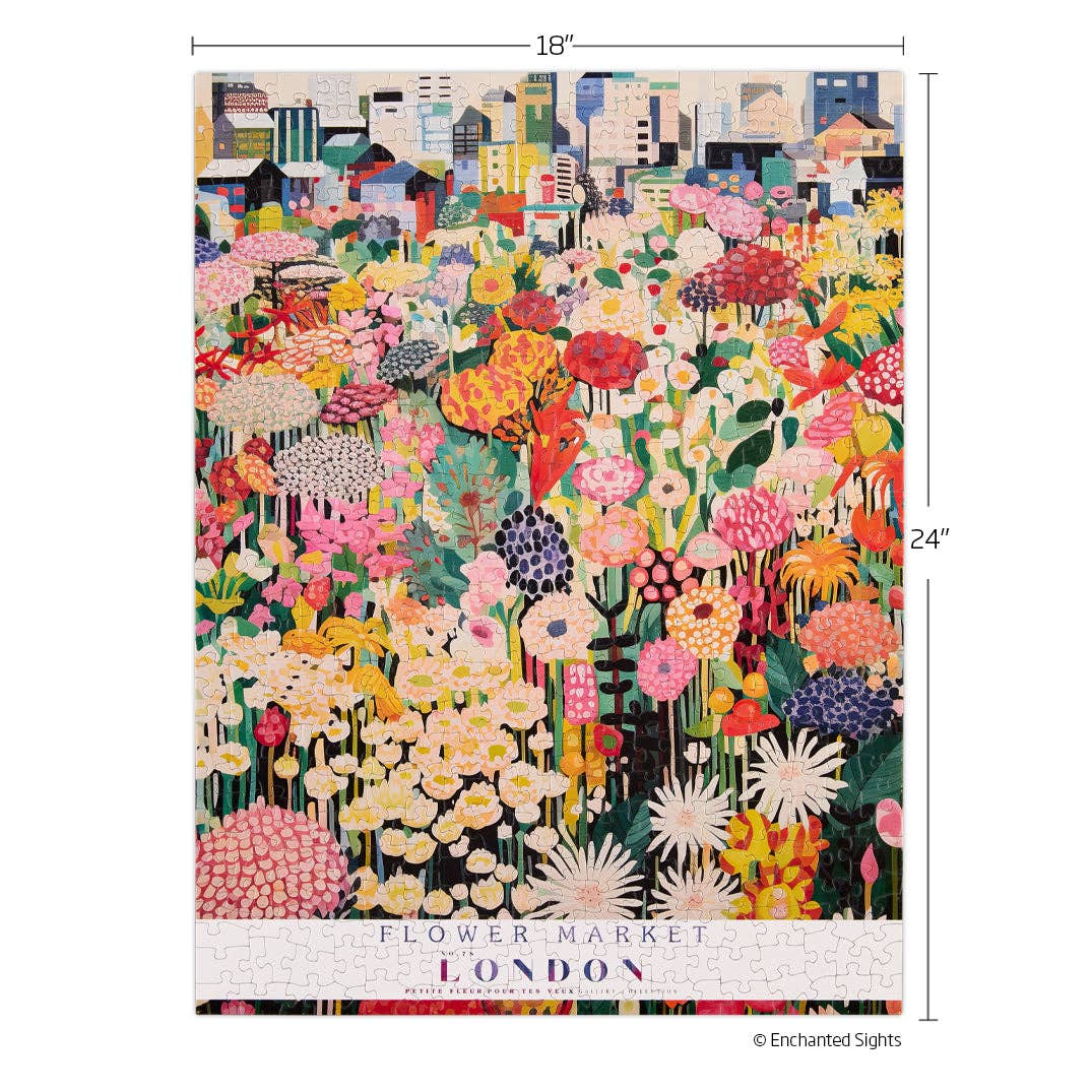 London Flower Market 500 Piece Puzzle, Mother's Day Gift