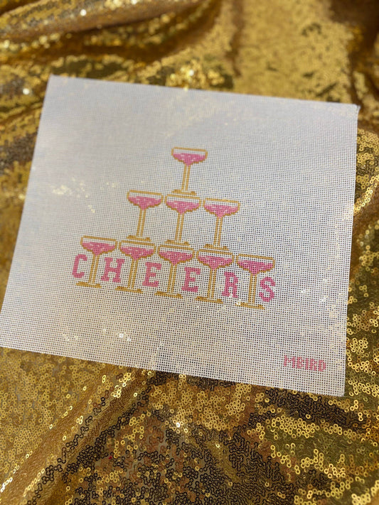 Cheers Champagne Canvas 18 Mesh
