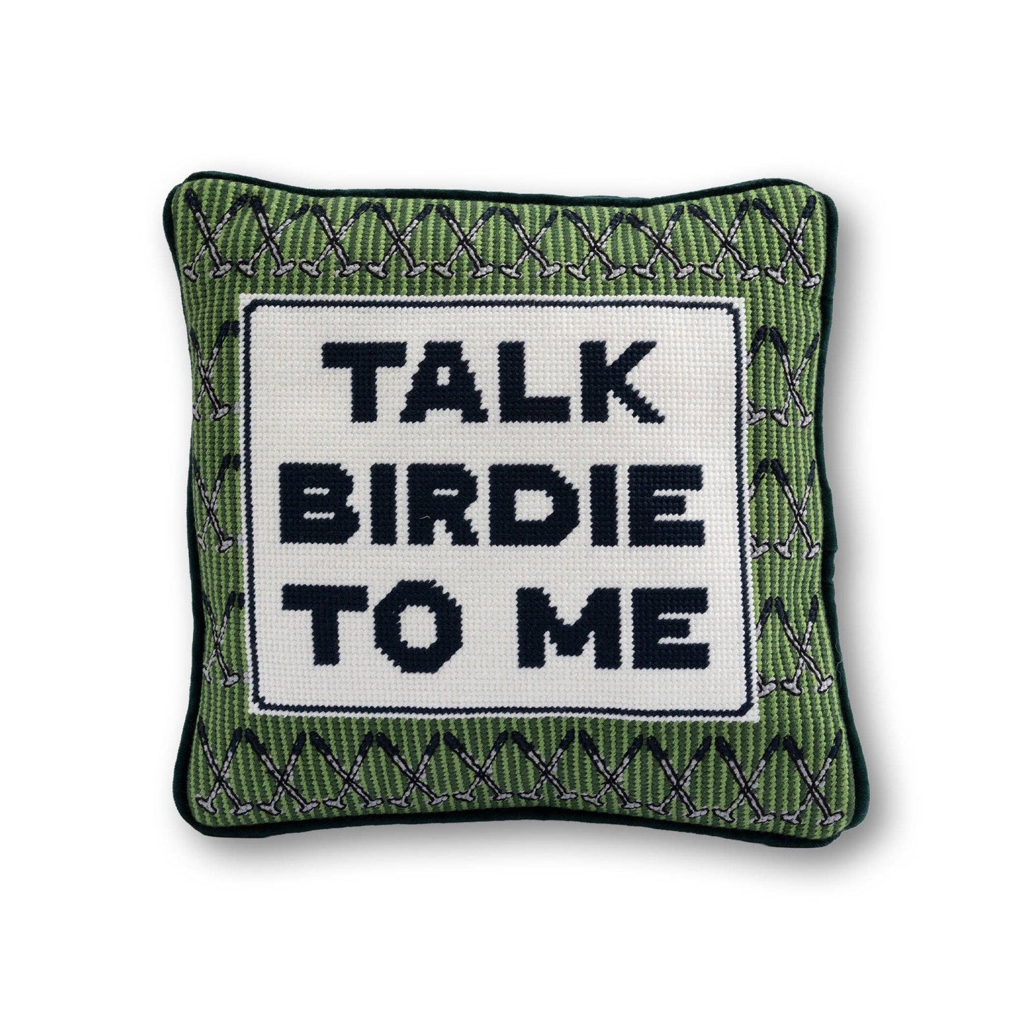 Talk Birdie To Me Needlepoint Pillow