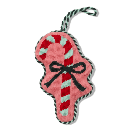 Needlepoint Icon Ornament - Candy Cane