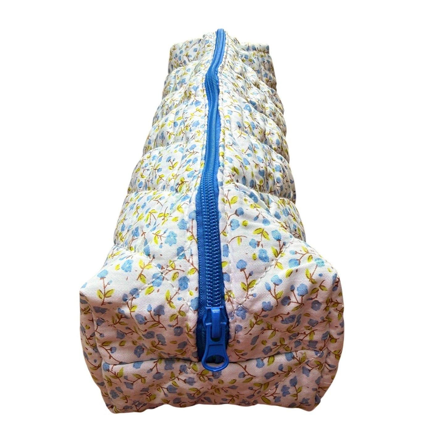 Blue & White Floral Roll-It-Up Bag