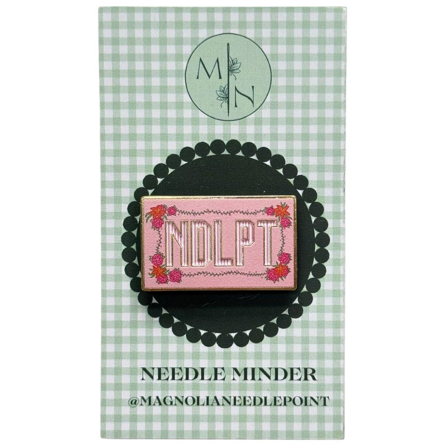 NDLPT Pink Flowers Needle Minder