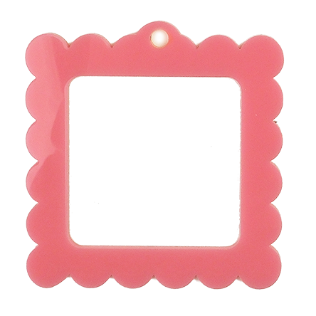 Bag Tag: Small Scallop Square