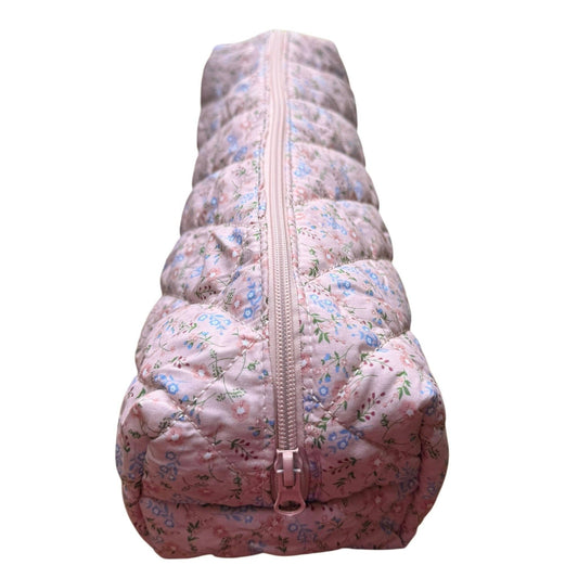 Pink Floral Roll-It-Up Bag