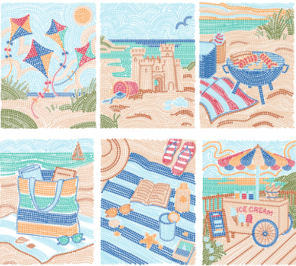 FlowArt- Dot By Letter- Day at the Beach