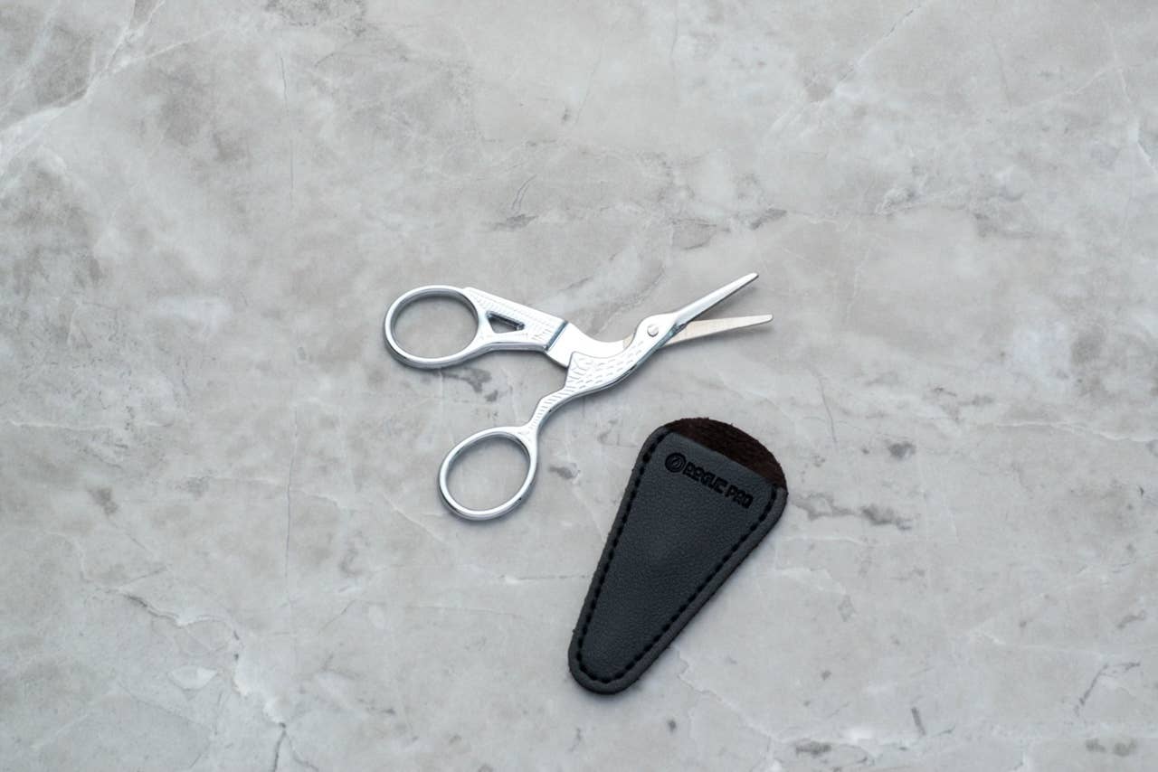 Crane Scissors Gold-Tone or Silver Stainless Steel 3.5"