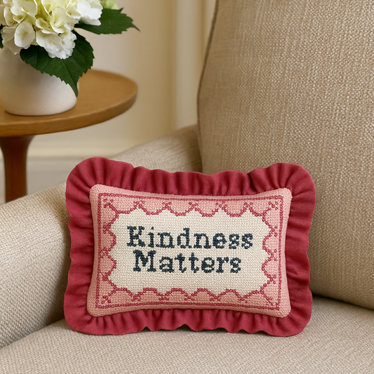 Kindness Matters on 13 Mesh, Pink & Green