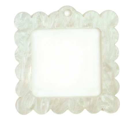 Bag Tag: Small Scallop Square