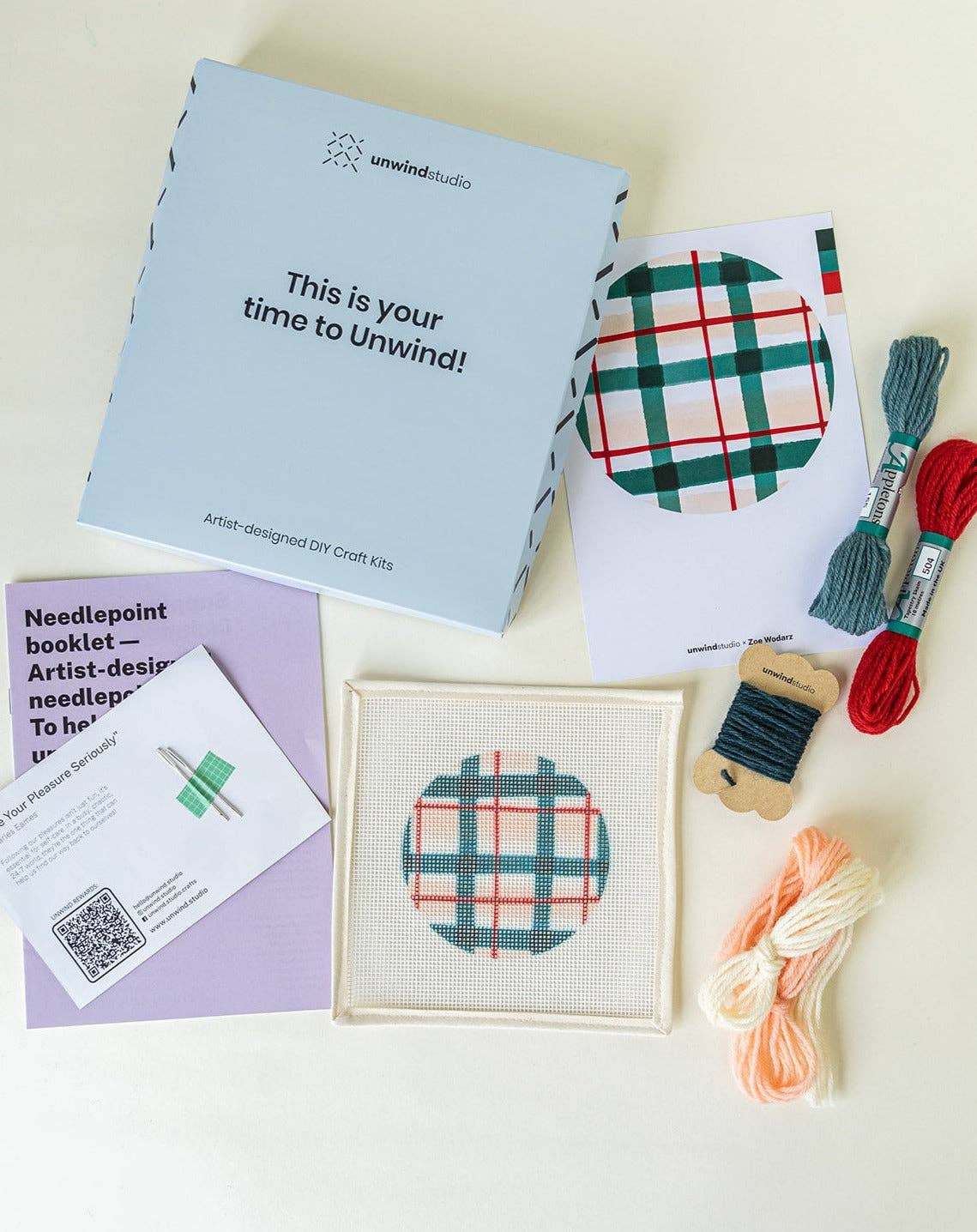 Winter Lodge Needlepoint Ornament Kit