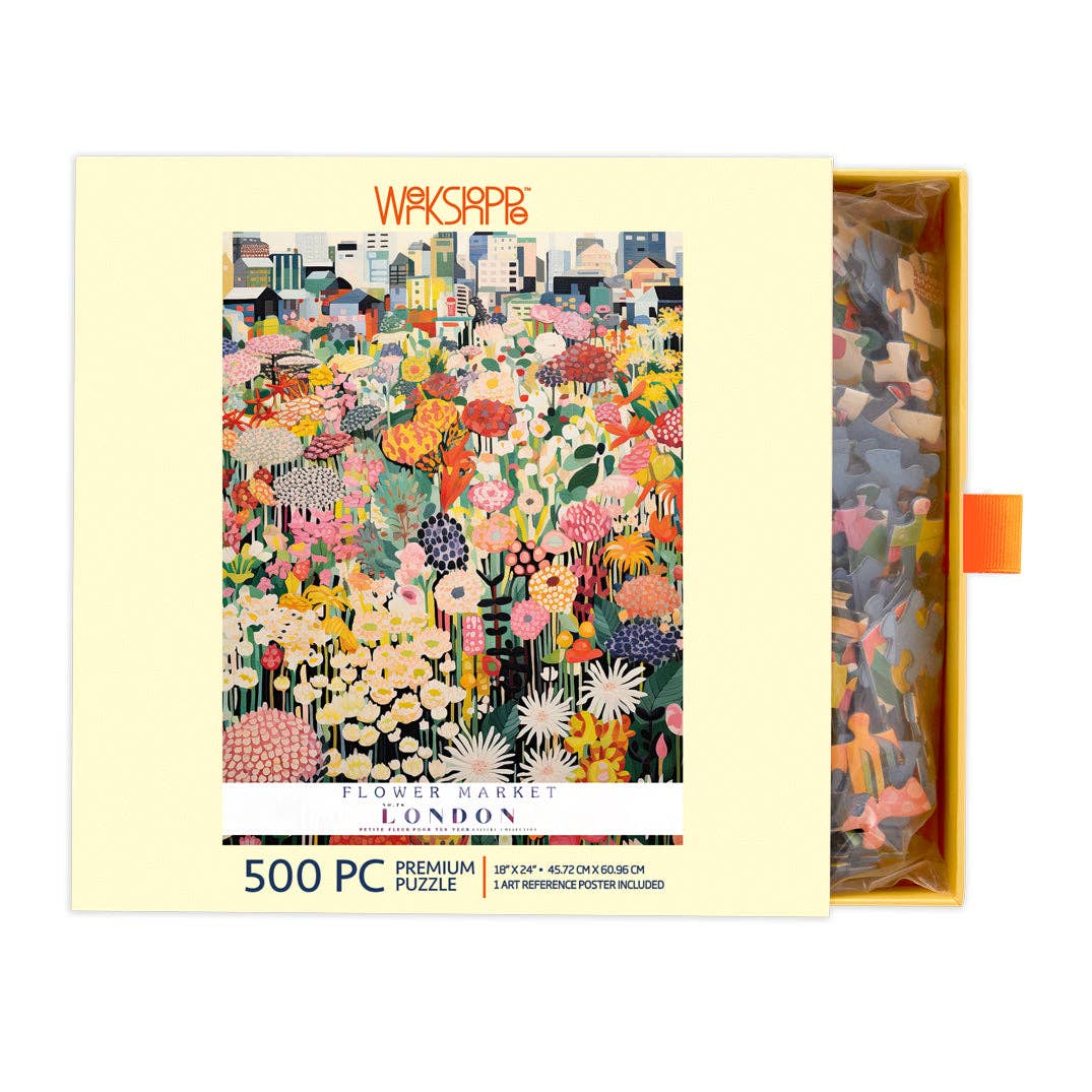 London Flower Market 500 Piece Puzzle, Mother's Day Gift