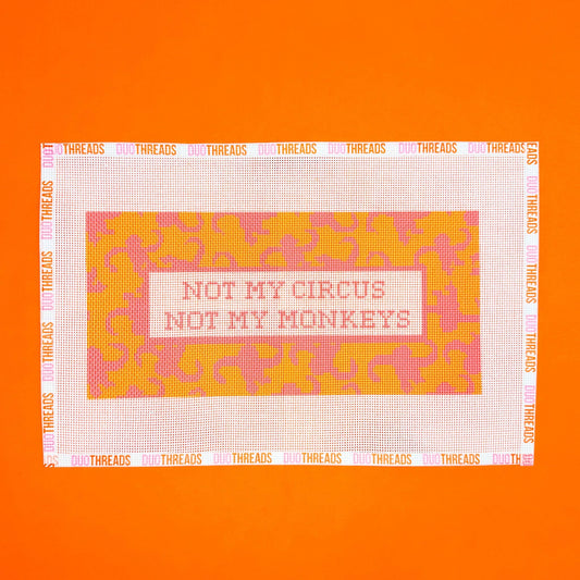 Not My Monkeys Needlepoint Canvas