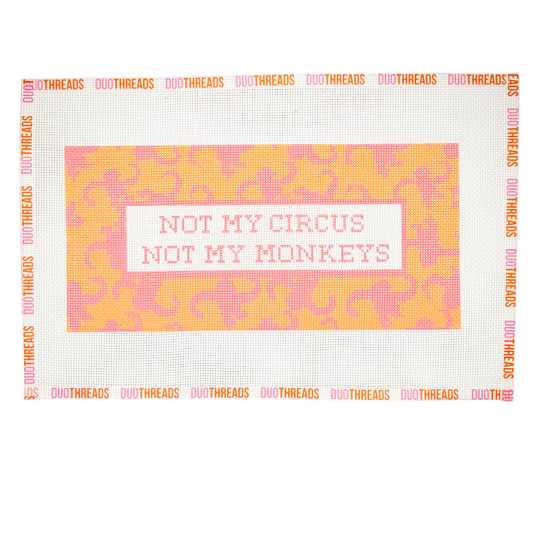 Not My Monkeys Needlepoint Canvas
