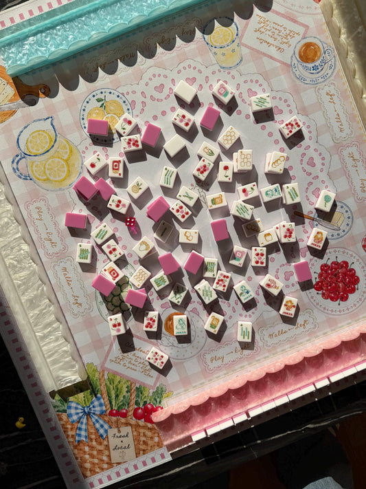 Farmers Market Mahjong Mat | Double-Sided American Mahjong Mat