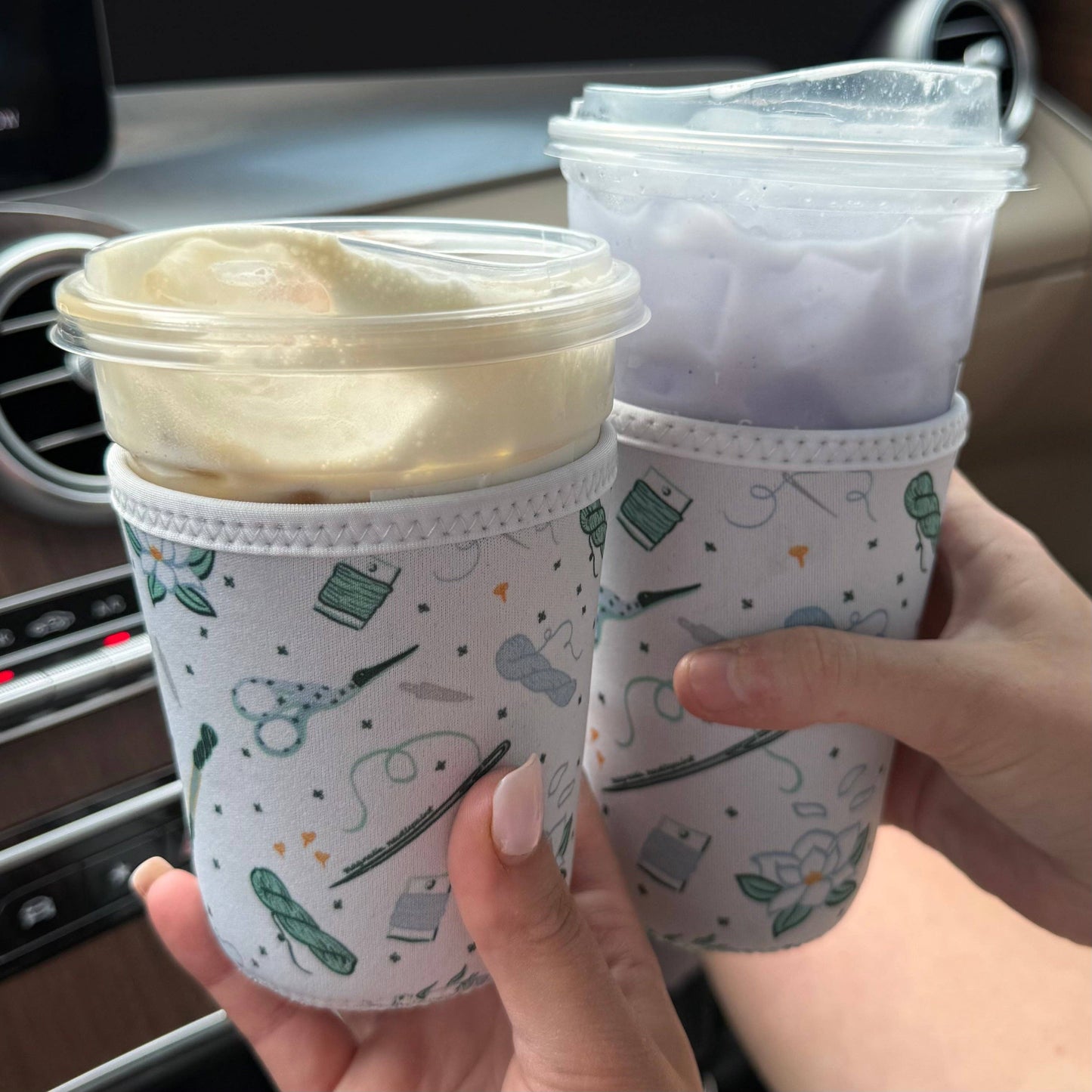 Needlepoint Pattern Cup Sleeve Koozie