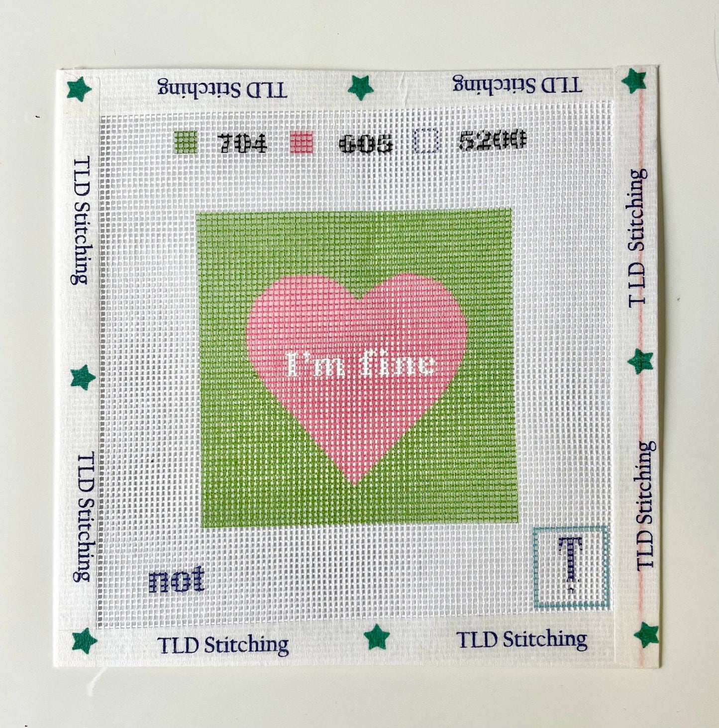 "I'm fine" needlepoint stitch kit