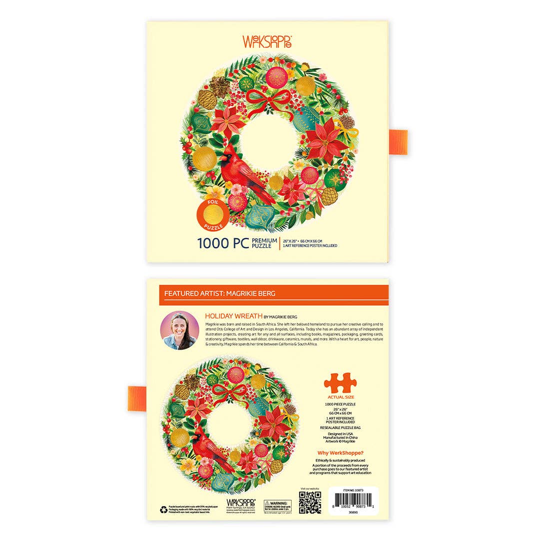 Holiday Wreath 1000 Piece Christmas Puzzle