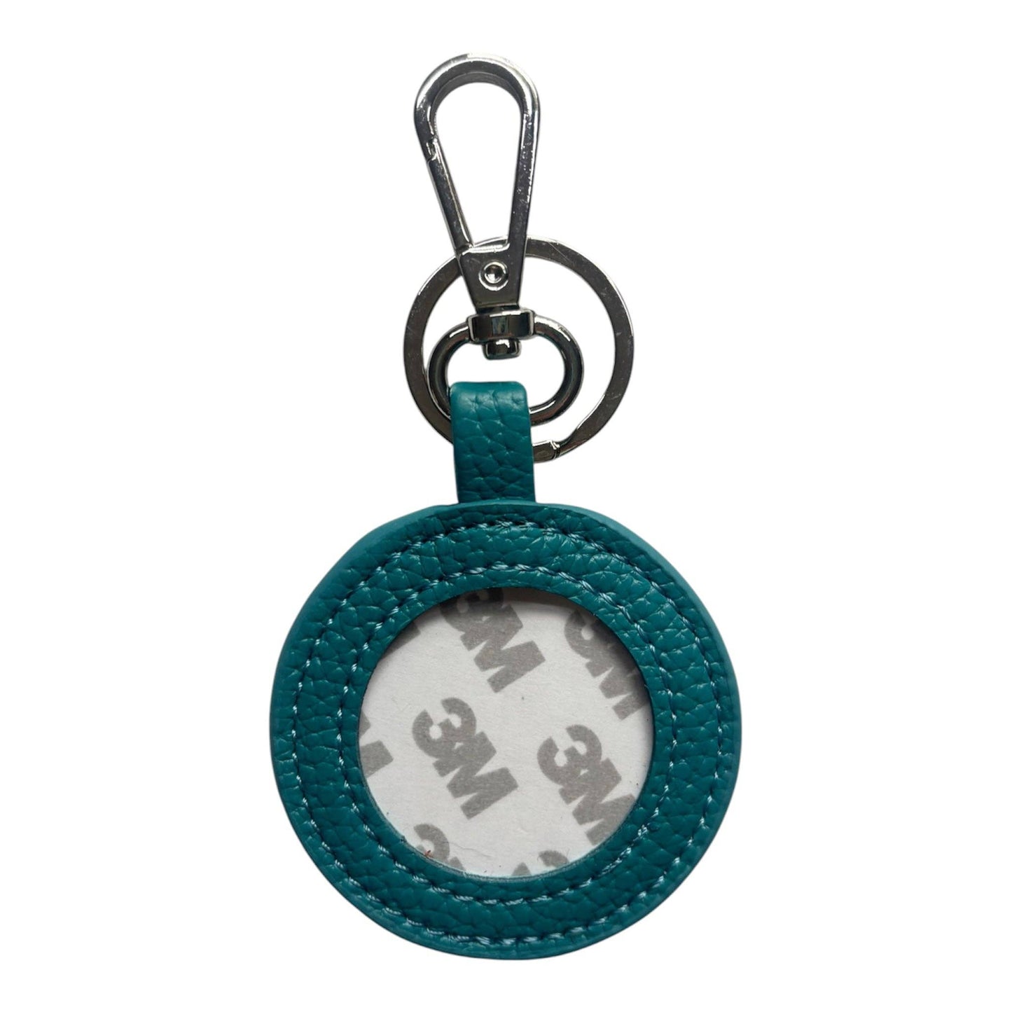 Turquoise Green Pebbled Self Finishing Round Key Fob