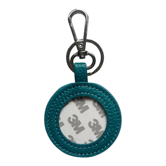 Turquoise Green Pebbled Self Finishing Round Key Fob