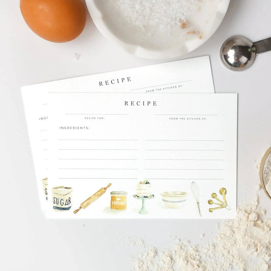 Baking recipe cards