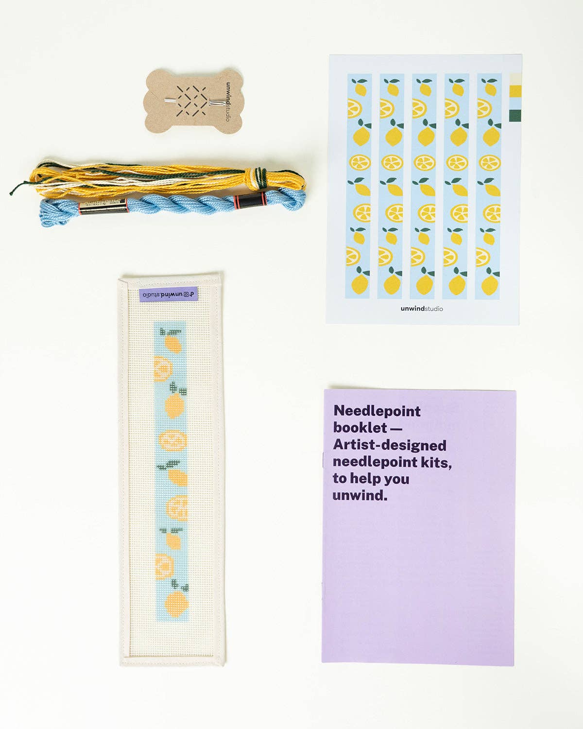 Lemons Key Fob Needlepoint Kit